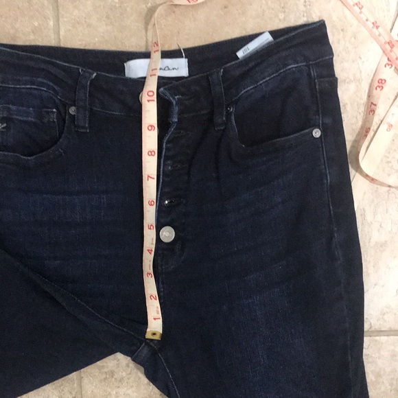 Kancan denim bell bottoms size 7, button flys - Picture 5 of 9